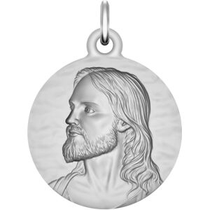 Maison de la Medaille Medaille du Christ martelee - Argent Massif