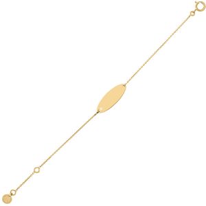 Gourmette bebe symbole fille LuluCastagnette - Or jaune 9ct