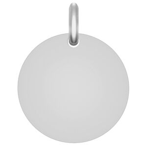 Mon Premier Bijou Pendentif medaille ronde - Or blanc 18ct