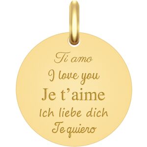 Mon Premier Bijou Medaille Je t?aime - Or jaune 9ct