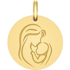 Mon Premier Bijou Medaille Vierge a l?enfant - le baiser - Or jaune 9ct