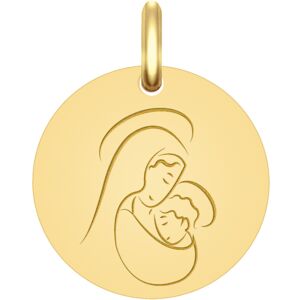 Mon Premier Bijou Medaille Vierge a l?enfant sacre - Or jaune 9ct