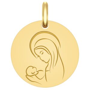 Mon Premier Bijou Medaille Vierge a l?enfant reconfort - Or jaune 9ct