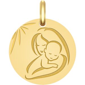 Mon Premier Bijou Medaille Vierge a l?enfant douceur - Or jaune 18ct