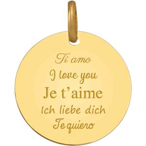 Mon Premier Bijou Medaille Citation Je t?aime - Or jaune 18ct