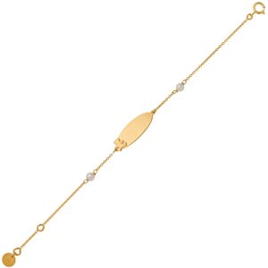 Gourmette bebe perles LuluCastagnette - Or jaune 9ct