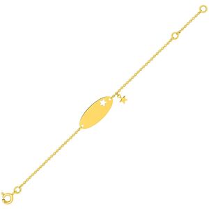 Mon Premier Bijou Gourmette bebe etoiles - Or jaune 9ct