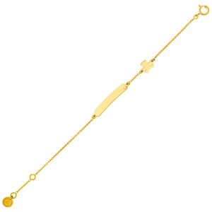 Gourmette bebe LuluCastagnette - diamant & or jaune 9ct