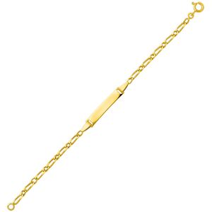 Mon Premier Bijou Gourmette bebe cheval alterne - Or jaune 18ct