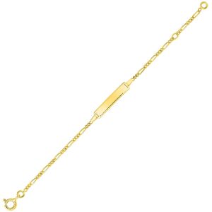 Mon Premier Bijou Gourmette bebe cheval alterne triple - Or jaune 9ct