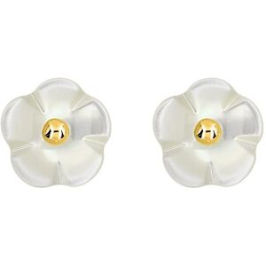 Mon Premier Bijou Boucles daoreilles fleurs en nacres - Vis - Or jaune 9ct & nacre