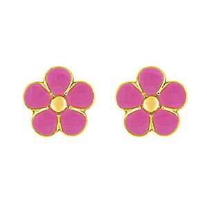 Mon Premier Bijou Boucles d’oreilles Fleur - Vis - Or jaune 9ct