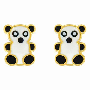 Mon Premier Bijou Boucles d’oreilles Panda - Vis - Or jaune 18ct