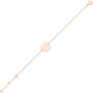 Mon Premier Bijou Gourmette enfant jeton - Or rose 18ct