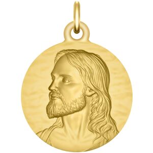 Maison de la Médaille Médaille du Christ martelée - Or jaune 9ct