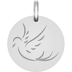 Mon Premier Bijou Médaille Colombe de paix - Or blanc 9ct