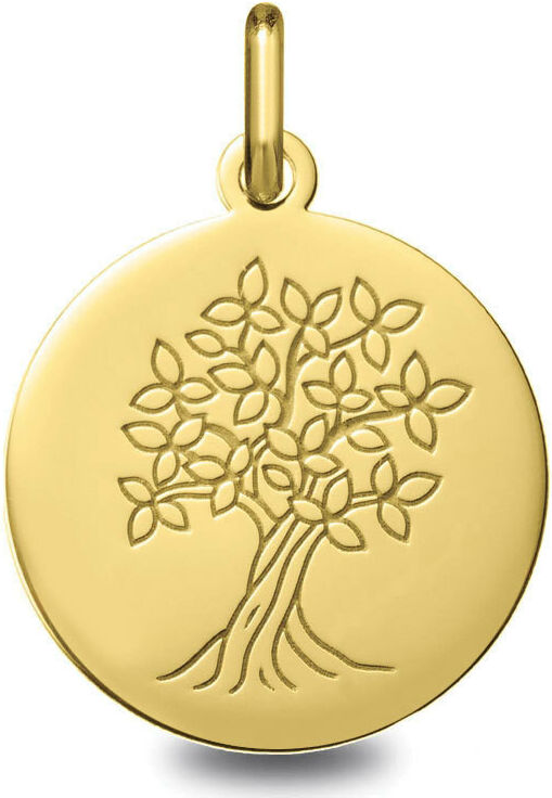 Mon Premier Bijou Médaille Arbre de vie épanoui - Or jaune 18ct