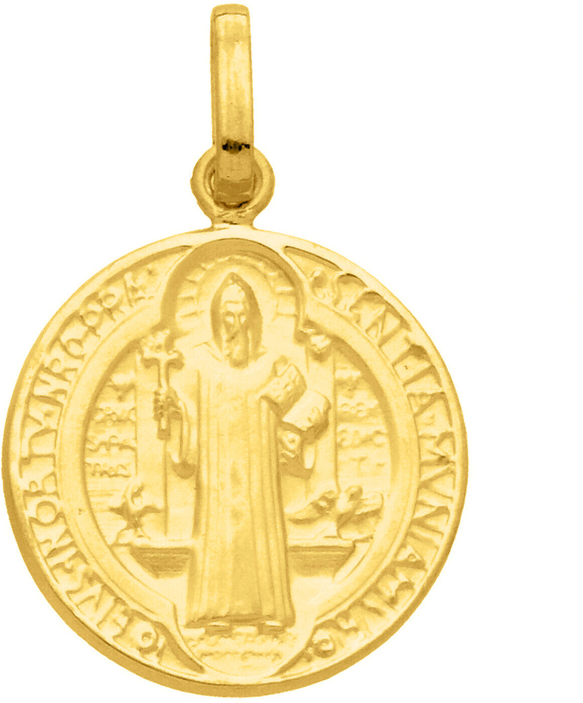 Mon Premier Bijou Médaille Saint Benoît - Or jaune 18ct