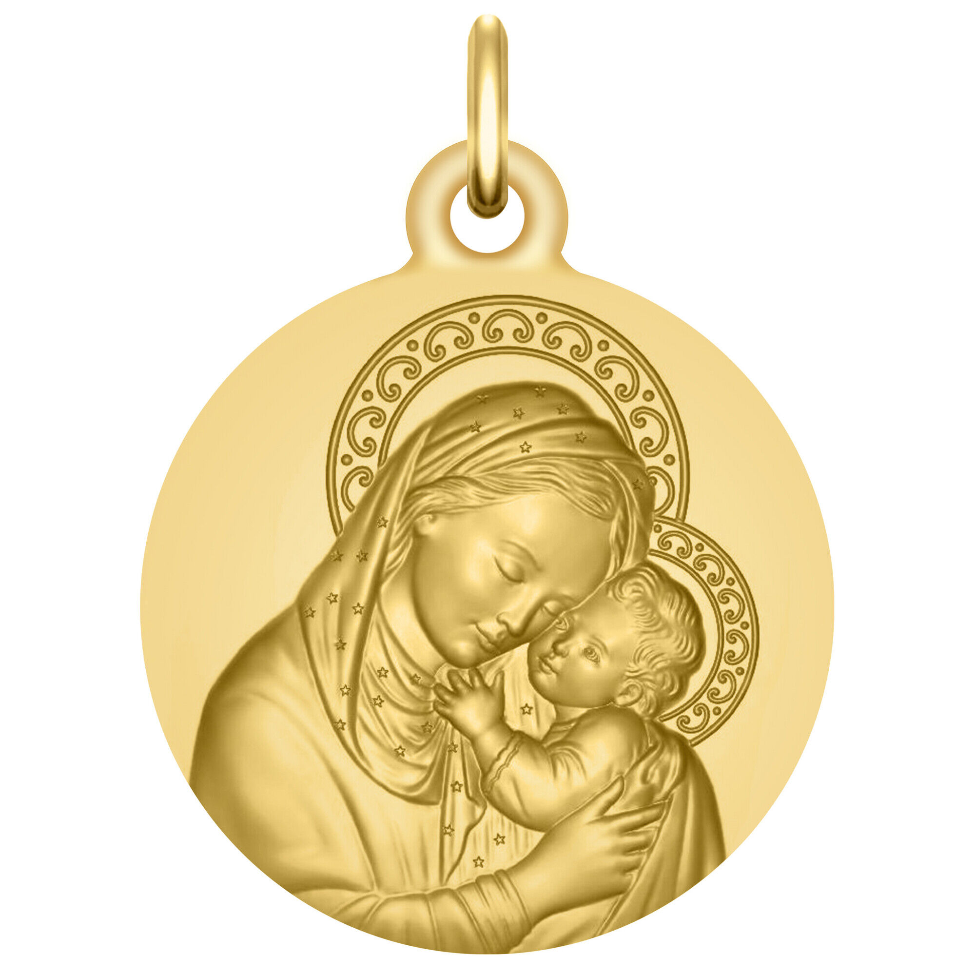 Maison de la Médaille Médaille Vierge à l’enfant de Botticelli - Or jaune 9ct