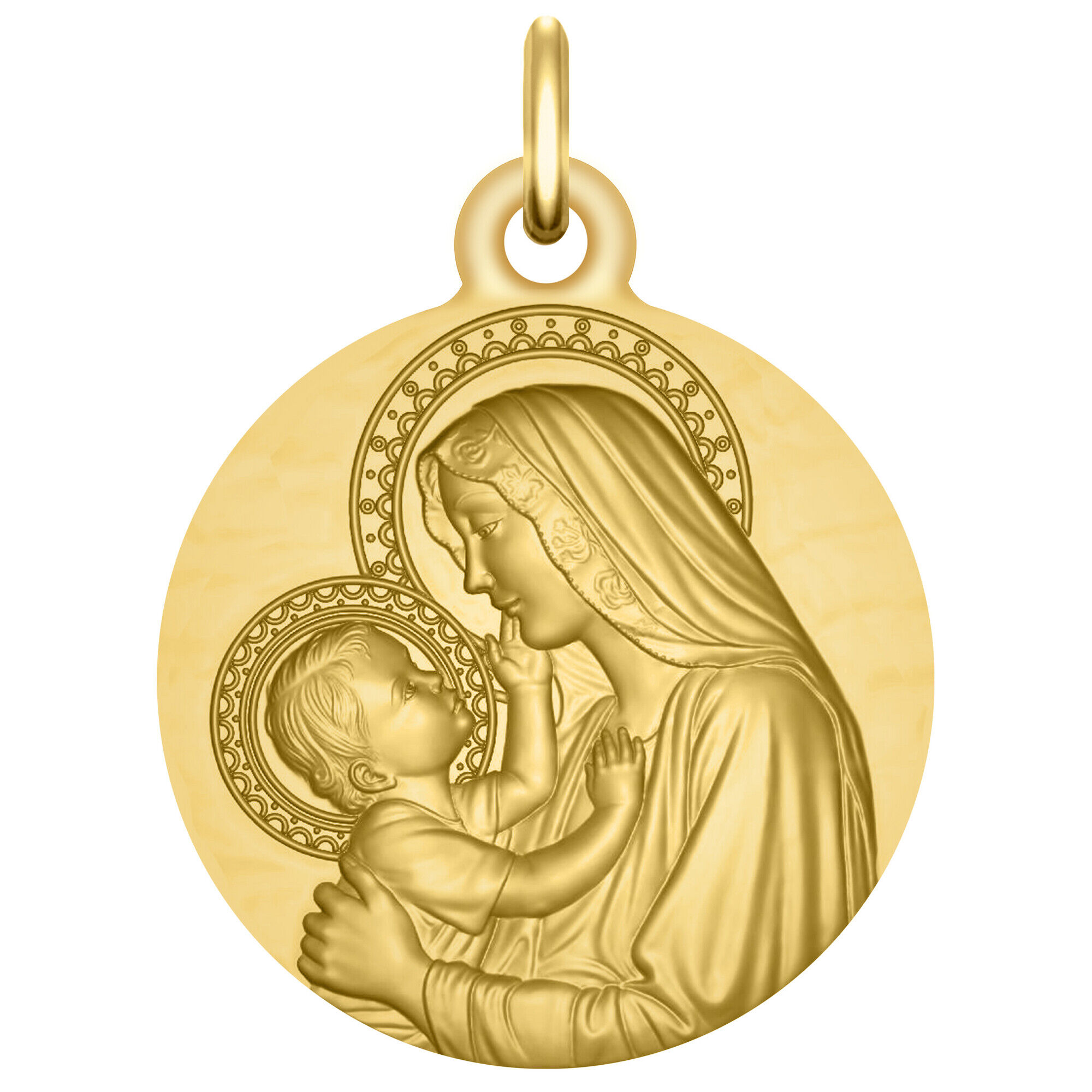 Maison de la Médaille Médaille Notre Dame de douceur - Or jaune 9ct