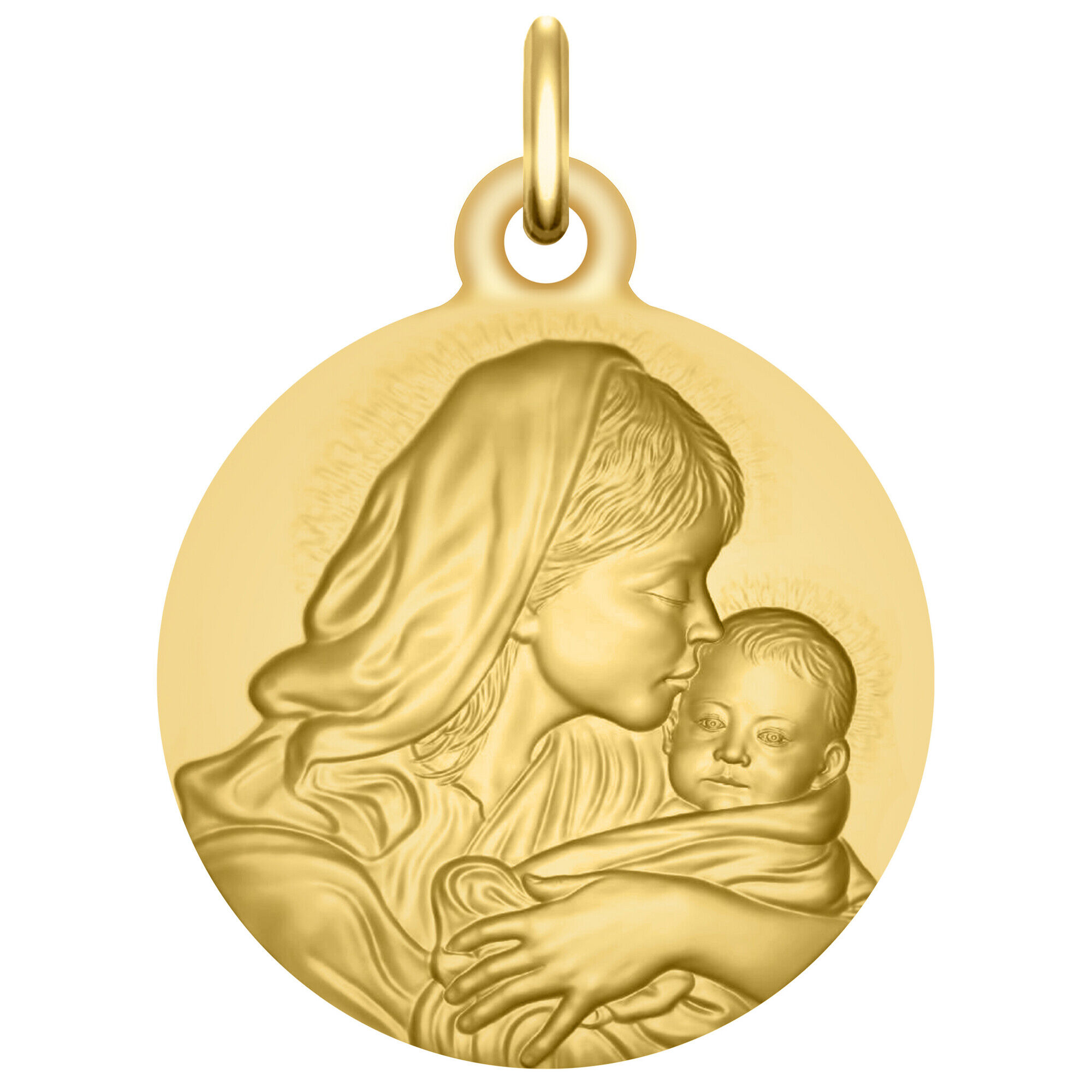 Maison de la Médaille Médaille Notre-Dame des petits enfants - Or jaune 9ct