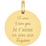 Mon Premier Bijou "Médaille ""Je t’aime"" - Or jaune 9ct"