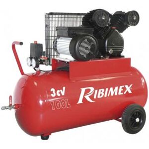 Ribimex Compresseur electrique tete en V 3 cv a huile 100 L