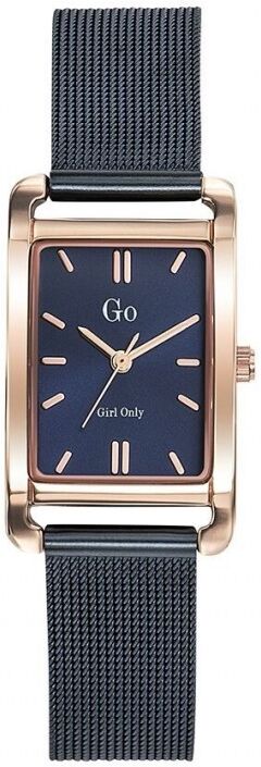 Go Girl Only Montre Go Femme Rectangulaire Acier Doré Milanais Bleu 695157 Go Girl Only Montre Go Femme Rectangulaire Acier Doré Milanais Bleu 695157