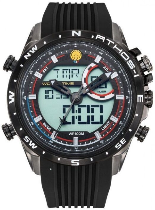 Patrouille de France Athos1Montre Homme Chrono Acier Silicone Noir A1-100L-668042 Patrouille de France Athos1Montre Homme Chrono Acier Silicone Noir A1-100L-668042