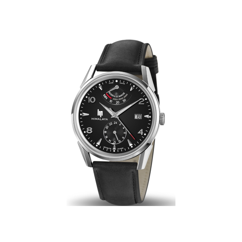 LIP Himalaya 40 Automatique Réserve de Marche Automatique Acier Cuir Noir-671569 LIP Himalaya 40 Automatique Réserve de Marche Automatique Acier Cuir Noir-671569