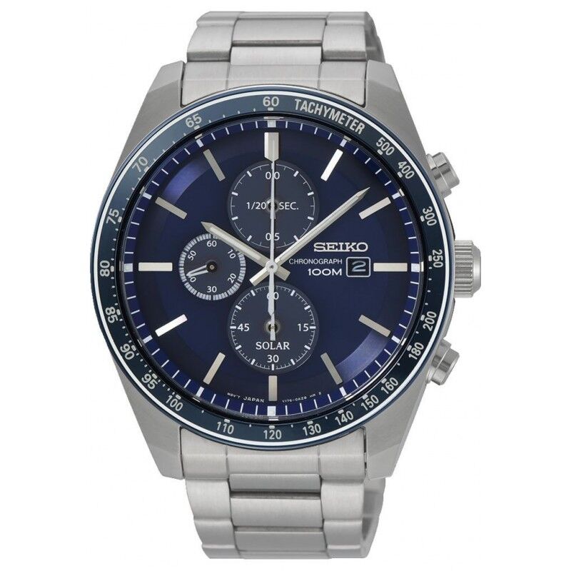 Seiko Montre Homme Solaire Chrono Acier SSC719P1