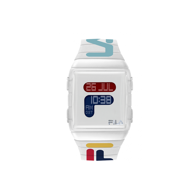 Fila Montre Mixte Digital Silicone Blanc 38-105-007 Fila Montre Mixte Digital Silicone Blanc 38-105-007