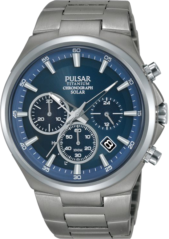 Pulsar Sport Montre Homme Solaire Chrono Titane PZ5095X1 Pulsar Sport Montre Homme Solaire Chrono Titane PZ5095X1