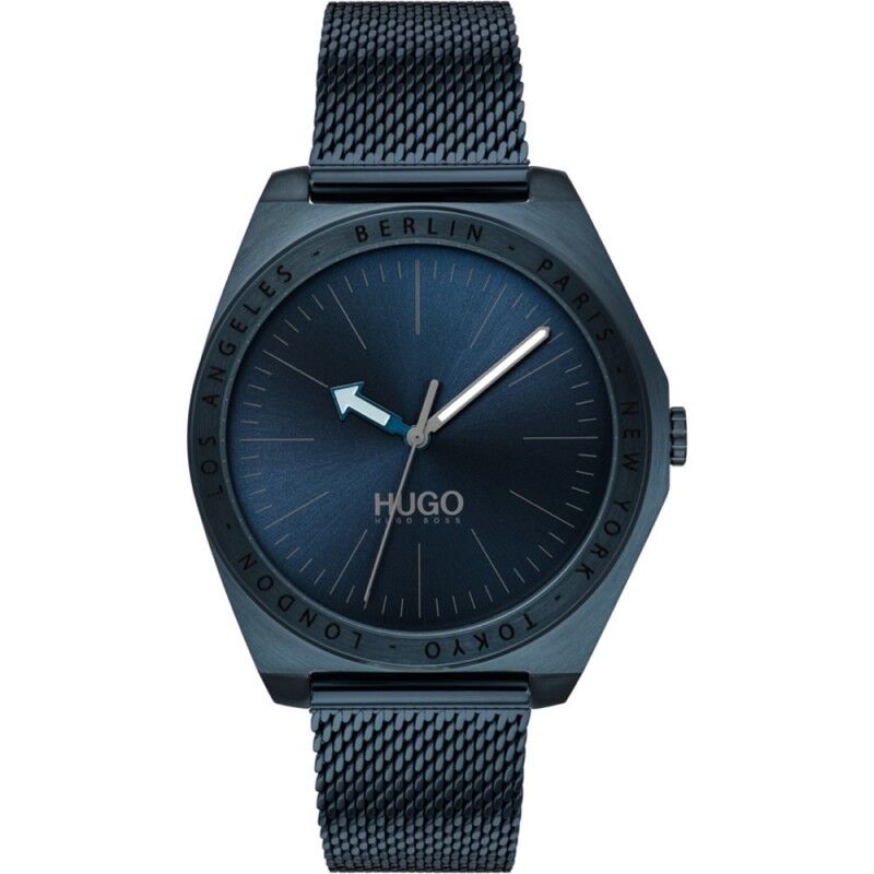 HUGO BOSS Montre Homme Business Act Acier Bleu Milanais 1530109 HUGO BOSS Montre Homme Business Act Acier Bleu Milanais 1530109