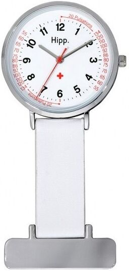 Hipp Montre Femme Infirmière Analogique Quartz Bracelet Cuir Blanc - H30004