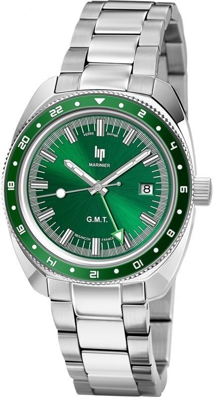 LIP Marinier 39 GMT Verre Saphir Acier 671374 LIP Marinier 39 GMT Verre Saphir Acier 671374