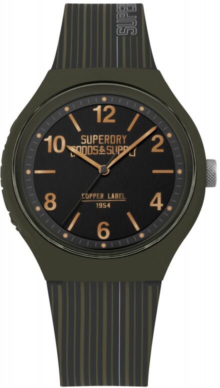 SuperDry Montre Homme Quartz Urban XL Stripe Cadran Noir Bracelet Gris-SYG252N SuperDry Montre Homme Quartz Urban XL Stripe Cadran Noir Bracelet Gris-SYG252N