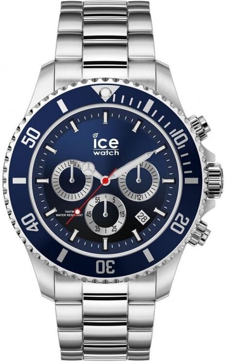 Ice Watch Steel Marine Silver Large Chrono Montre Homme 017672 Ice Watch Steel Marine Silver Large Chrono Montre Homme 017672