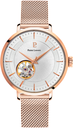 Pierre Lannier Automatic Montre Femme Acier Doré Rose Milanais 307F928 Pierre Lannier Automatic Montre Femme Acier Doré Rose Milanais 307F928
