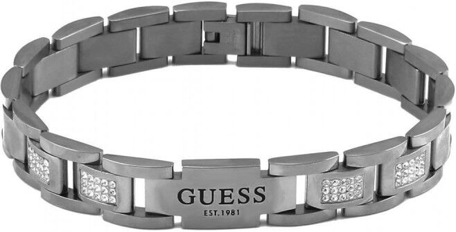 Guess Guess Hero Bracelet Homme Acier PVD Gris/Noir UMB20008