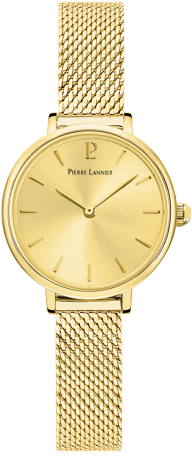 Pierre Lannier Nova Montre Femme Acier Doré Milanais 014J548 Pierre Lannier Nova Montre Femme Acier Doré Milanais 014J548