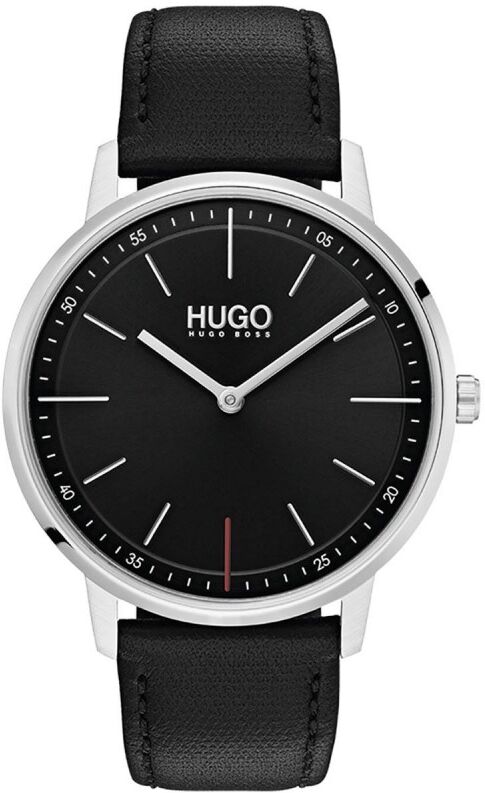 HUGO BOSS Montre Homme Business Exist Acier Cuir Noir 1520007