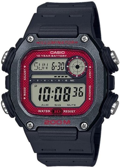 Casio Montre Homme Résine Noire DW-291H-1BVEF Casio Montre Homme Résine Noire DW-291H-1BVEF