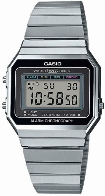 Casio Montre Homme Chrono Acier A700WE-1AEF Casio Montre Homme Chrono Acier A700WE-1AEF