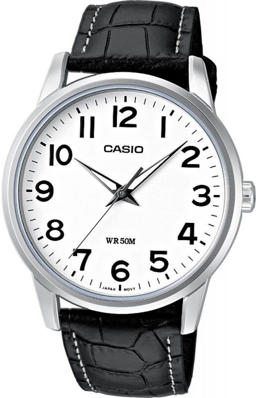 Casio Montre Homme Acier Cuir Noir MTP-1303PL-7BVEF Casio Montre Homme Acier Cuir Noir MTP-1303PL-7BVEF