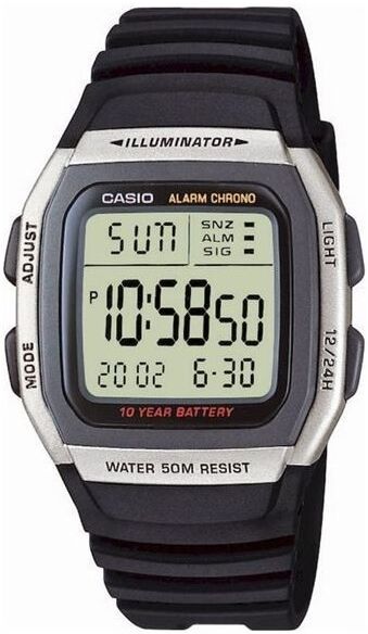 Casio Montre Homme Chrono Résine Noire W96H-1AVEF Casio Montre Homme Chrono Résine Noire W96H-1AVEF