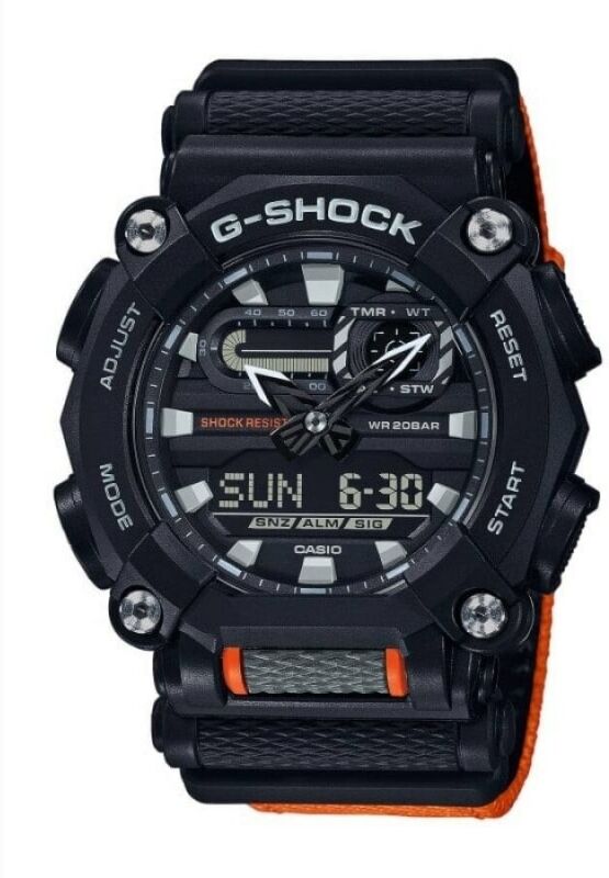 Casio G-Shock Montre Homme Tissu Orange GA-900C-1A4ER Casio G-Shock Montre Homme Tissu Orange GA-900C-1A4ER