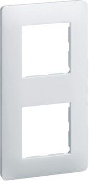 Hager essensya plaque 2 postes entraxe 71mm blanc we402