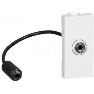 Prise jack femelle 3,5mm preconnectorisee mosaic 1 module - blanc legrand 078779