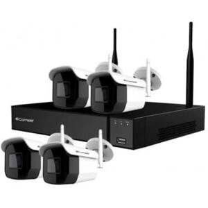 COMELIT Kit vidéosurveillance wifi 4 caméras avec enregistreur comelit wikit004s02nb